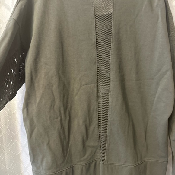 Athleta - Mesh Cruiser Sweatshirt - Olive Green - Picture 4 of 5